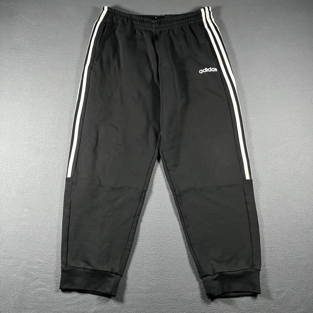 Adidas Men's Black and Grey Joggers-tracksuits